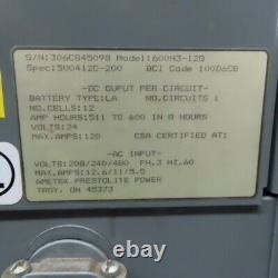 Chargeur de batterie Ametek Prestolite 600H3-12G 24VDC 120A 12 cellules 208-240/480V 3PH