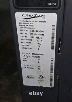 Chargeur de batterie Enersys ES3-24-550 Enforcer SCR L-A 24 Cell 48V 88A 550AH 3Ph