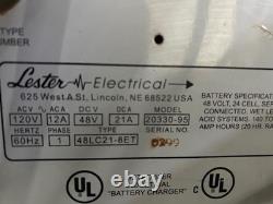 Chargeur de batterie Lester Lestronic II 48LC25-8ET 09695 Chargeur de voiture de golf 48 volts