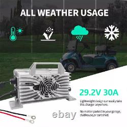 Chargeur de batterie LiFePO4 Lithium 24V(29.2V) 30A pour chariot élévateur marin et transpalette