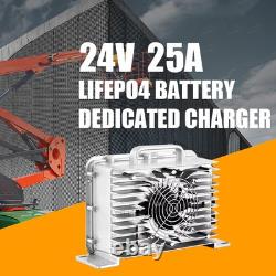 Chargeur de batterie Lithium LifePO4 24V 25Amp pour chariots élévateurs, transpalettes et ciseaux.