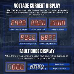 Chargeur de batterie de chariot de golf intelligent 24V Chargeur de chariot élévateur Adapté pour batterie au plomb-acide