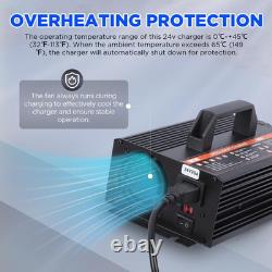 Chargeur de batterie de chariot élévateur 24V 20A Chargeur intelligent à faible courant avec afficheur LCD, 24 volts
