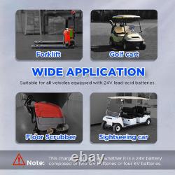 Chargeur de batterie de chariot élévateur 24V 20A Chargeur intelligent à faible courant avec afficheur LCD, 24 volts