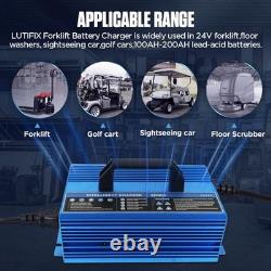 Chargeur de batterie de chariot élévateur 24V 20A, chargeur intelligent entièrement automatique, 24V 24V20A