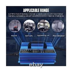 Chargeur de batterie de chariot élévateur 24V 20A, chargeur intelligent entièrement automatique, batterie 24V C