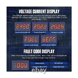 Chargeur de batterie de chariot élévateur 24V 20A, chargeur intelligent entièrement automatique, batterie 24V C