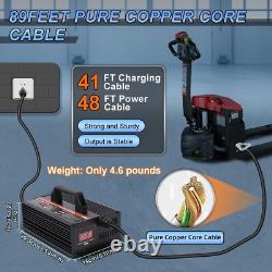 Chargeur de batterie de chariot élévateur 24V 20A entièrement automatique à charge intelligente, transpalette