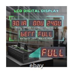 Chargeur de batterie de chariot élévateur 24V 30A Chargeur intelligent de chariot élévateur avec écran LCD 24 V