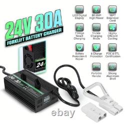 Chargeur de batterie de chariot élévateur 24V 30A Chargeur intelligent de voiturette de golf prise triangulaire SB175A US
