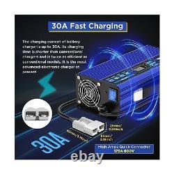 Chargeur de batterie de chariot élévateur 24V 30A Smart Chargeur de batterie de chariot de golf entièrement automatique