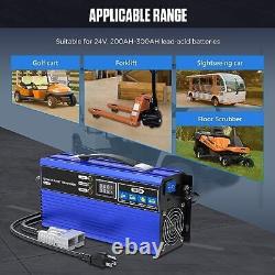Chargeur de batterie de chariot élévateur 24V 30A automatique intelligent, batterie de voiture