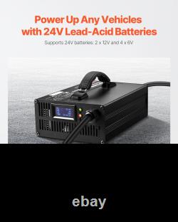 Chargeur de batterie de chariot élévateur, 24V, pour chariot élévateur, voiture de golf, nettoyeur de sol