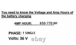 Chargeur de batterie de chariot élévateur 36 Volts monophasé numérique 36v 140amp 200-220-240 V