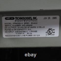 Chargeur de batterie de chariot élévateur Ferro Charge IFR6CE510 12V 97A 6 cellules 240/480V 510AH