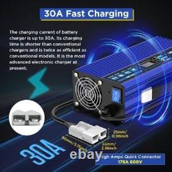 Chargeur de batterie de chariot élévateur automatique intelligent 24V 30A pour batterie plomb-acide