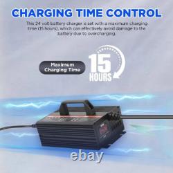 Chargeur de batterie de chariot élévateur de golf entièrement automatique 24V 20A pour batterie au plomb-acide