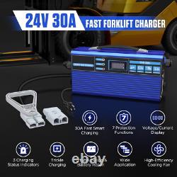 Chargeur de batterie de chariot élévateur de golf entièrement automatique 24V 30A pour plomb-acide 110V