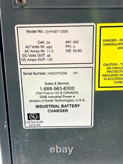 Chargeur de batterie de chariot élévateur haute fréquence GNB EHF48T130M 48 volts 865 ampères/heure
