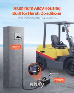 Chargeur de batterie de chariot élévateur intelligent entièrement automatique 24V 30A chargeur rapide portable