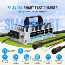 Chargeur de batterie de voiturette de golf 48V 18A pour chargeur de batterie lithium LiFePO4 de chariot élévateur