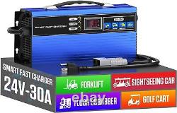 Chargeur de batterie entièrement automatique 24V 30A pour chariot de golf et chariot élévateur Club Car