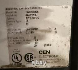 Chargeur de batterie industriel CEN 100 RT-05 3Ø, 36 VDC SORTIE, VAC EN 208/240/480