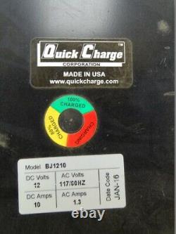 Chargeur de batterie industriel Quick Charge Corp 12VDC 10A, BJ1210