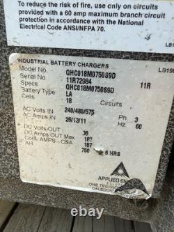 Chargeur de batterie industriel pour chariot élévateur Terrell Quarterhorse QHC018M0750S9D