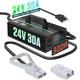 Chargeur De Batterie Intelligent 24v 30a Avec Affichage Lcd Pour Chariot élévateur, Voiture De Golf, Plomb-acide Etl