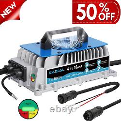 Chargeur de batterie pour chariot de golf intelligent 18A 1250W Chargeur de chariot élévateur M25 avec fiche étanche