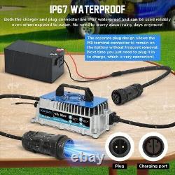 Chargeur de batterie pour chariot de golf intelligent 18A 1250W Chargeur de chariot élévateur M25 avec fiche étanche