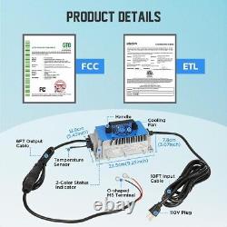 Chargeur de batterie pour chariot de golf intelligent 18A 1250W Chargeur de chariot élévateur M25 avec fiche étanche