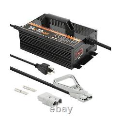 Chargeur de batterie pour chariot élévateur 24V 20A, Chargeur de chariot élévateur 24 volts intelligent automatique 24