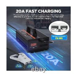 Chargeur de batterie pour chariot élévateur 24V 20A Chargeur intelligent pour chariot élévateur 600W Entièrement automatique 24V C