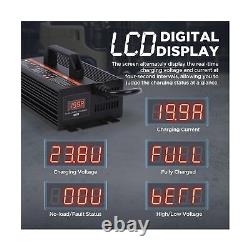 Chargeur de batterie pour chariot élévateur 24V 20A Chargeur intelligent pour chariot élévateur 600W Entièrement automatique 24V C