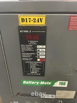 Chargeur de batterie pour chariot élévateur Ametek Battery-Mate 100 AC1000. 24V, 3 phases.