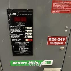 Chargeur de batterie pour chariot élévateur Ametek Battery-Mate 100 AC1000. 750H3-12G, 24V, 3ph