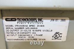 Chargeur de batterie pour chariot élévateur Ferro IFR12CE255 24V 255AH 48A 1 Phase 240/480V