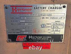 Chargeur de batterie pour chariot élévateur Hertner 3TF18-680 36V CC 153 ampères Entrée triphasée testée