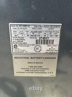 Chargeur de batterie pour chariot élévateur industriel GNB EHY 3 phases 240 volts EHY24M120