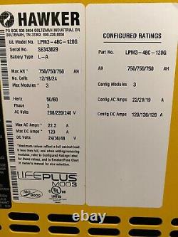 Chargeur de batterie pour chariot élévateur industriel Hawker LPM3-48C-120G Life Plus Mod3 24/36/48