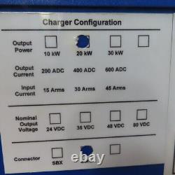 Chargeur de batterie pour chariot élévateur multi-volts Power Charge PHFC-30KW-48V-480V 24/36/48 VCC