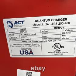 Chargeur de chariot élévateur ACT Quantum Q4-24/36-200-480 480VAC Raymond #4077