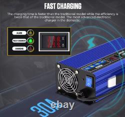 Chargeur de chariot élévateur numérique 24 Volt 30A Chargeur de batterie intelligent et rapide entièrement automatique