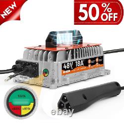 Chargeur de voiture de golf 48V 18A 1250W pour batterie au plomb compatible avec EZGO RXV et TXT