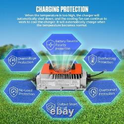 Chargeur de voiture de golf 48V 18A 1250W pour batterie au plomb compatible avec EZGO RXV et TXT