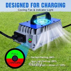 Chargeur intelligent de batterie lithium LiFePO4 25A 36V pour chariot de golf, moteur de traîneau et chariot élévateur