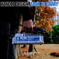 Chargeur intelligent de batterie lithium LiFePO4 25A 36V pour chariot de golf, moteur de traîneau et chariot élévateur