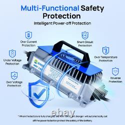 Chargeur intelligent de maintenance pour batterie lithium LiFePO4 de chariot de golf 18A 48V pour chariot élévateur